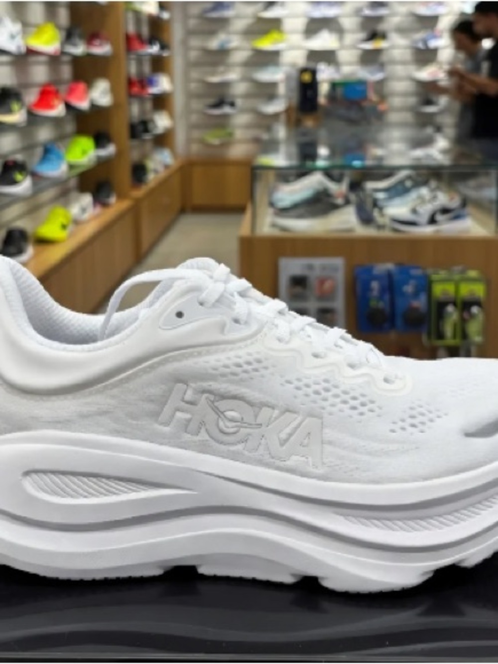 Hoka Women's All-White Athletic Running Shoe